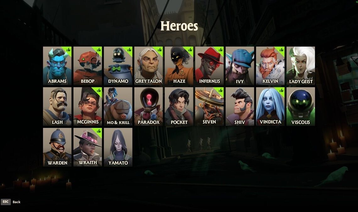 Deadlock Hero Roster