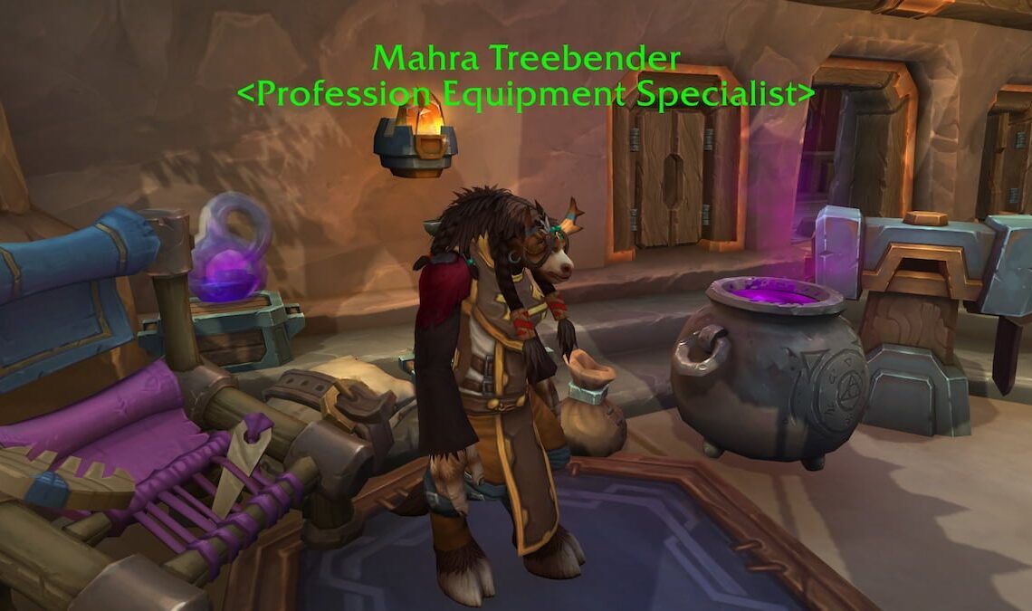 Profession Equipment toggle NPC in WoW: The War Within