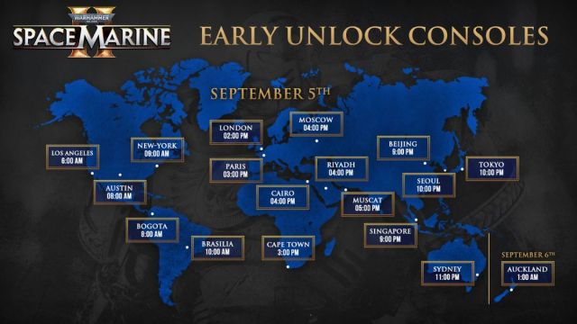 heures de déblocage anticipé de la console Warhammer 40k Space Marine 2