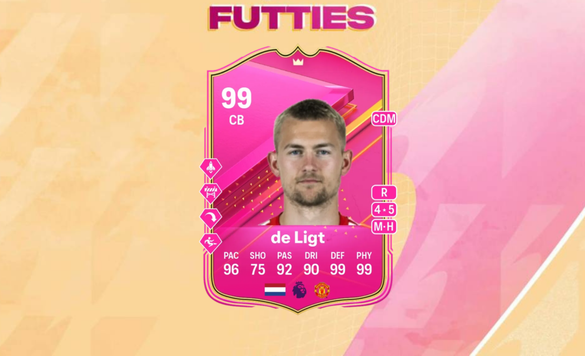 An image of De Ligt FUTTIES SBC solutions in EA FC 24