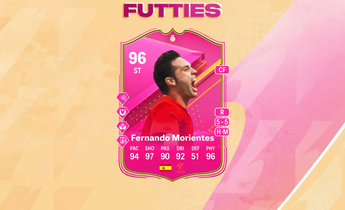 An image of Fernando Morientes FUTTIES Hero SBC solutions in EA FC 24