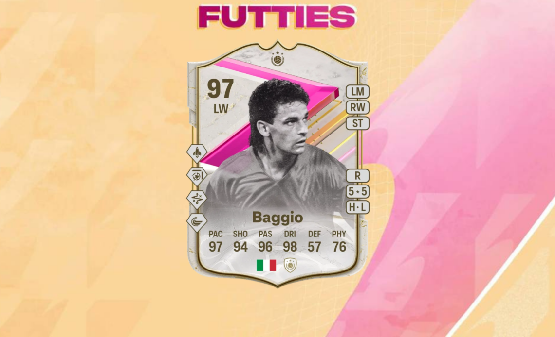 An image of Baggio FUTTIES Icon SBC solutions in EA FC 24