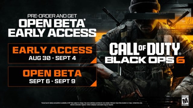 Dates de la bêta et de l'EA de Black Ops 6