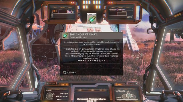 journal des pêcheurs dans l'expédition no man's sky 15 aquarius