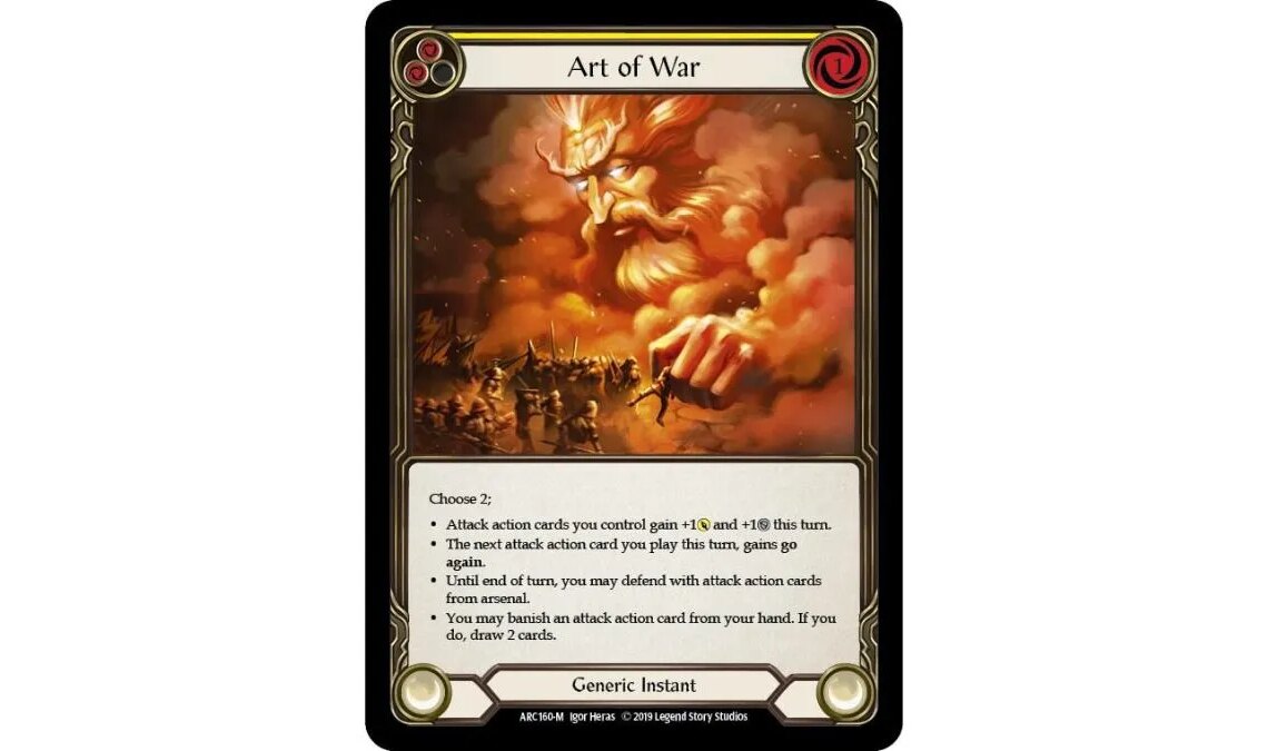 art of war card flesh and blood