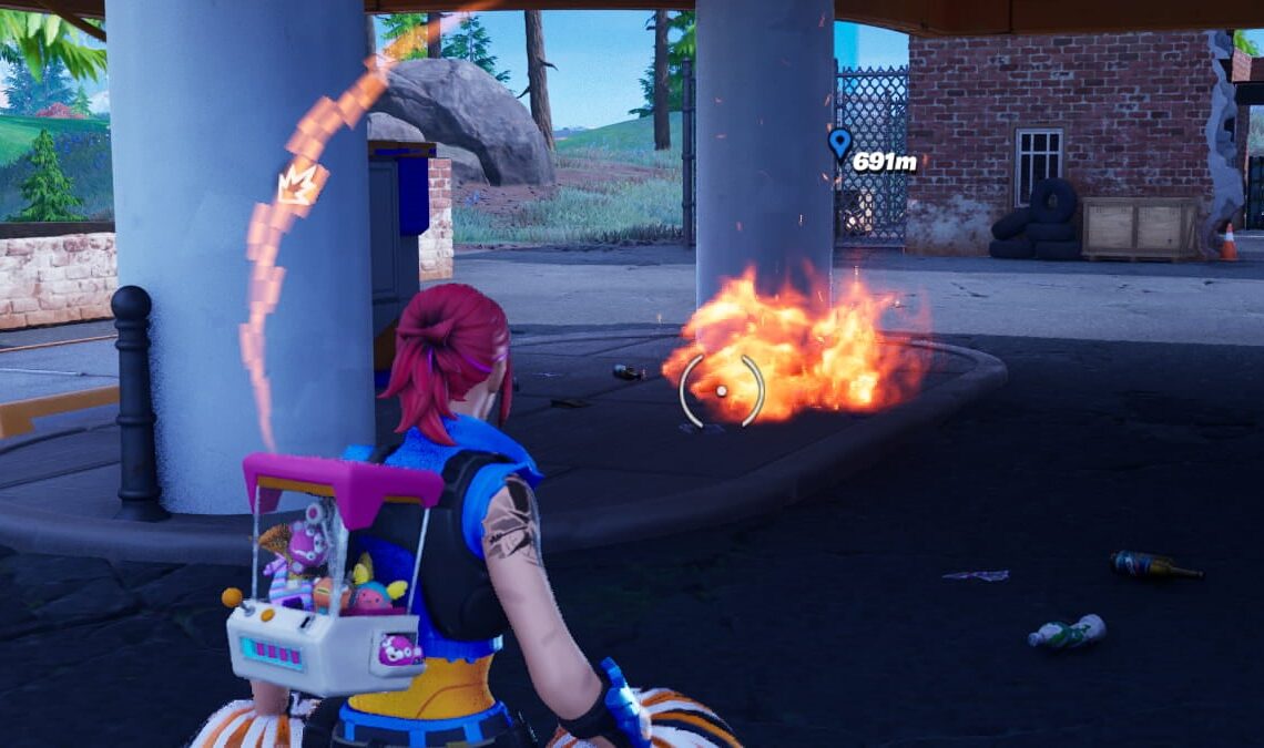 A fire in Fortnite