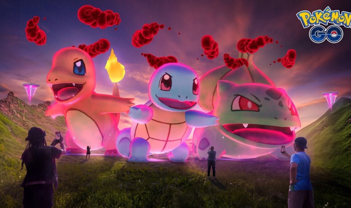 Dynamax Charmander, Bulbasaur, and Squirtle