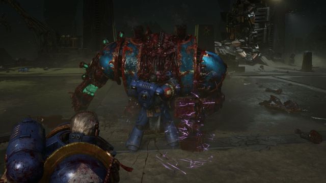 exécution de Hellbrute dans Warhammer 40k Space Marine 2