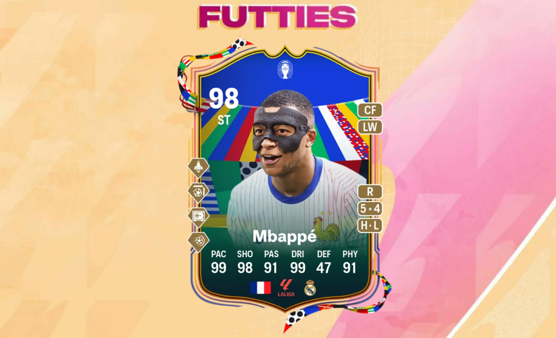 An image of Kylian Mbappe TOTT SBC solutions in EA FC 24