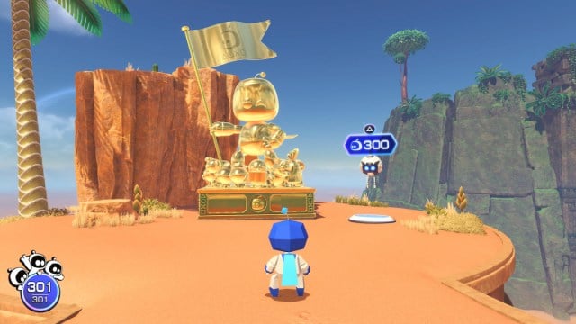 Statue dorée dans Astro Bot