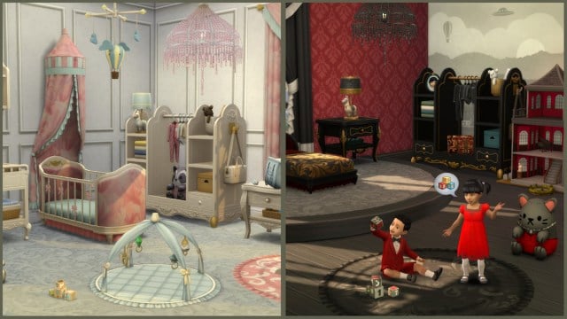 La chambre d'enfant des Sims 4