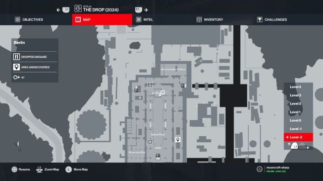 Carte de référence de la cabine DJ, le monde de l'assassinat de Drop Hitman