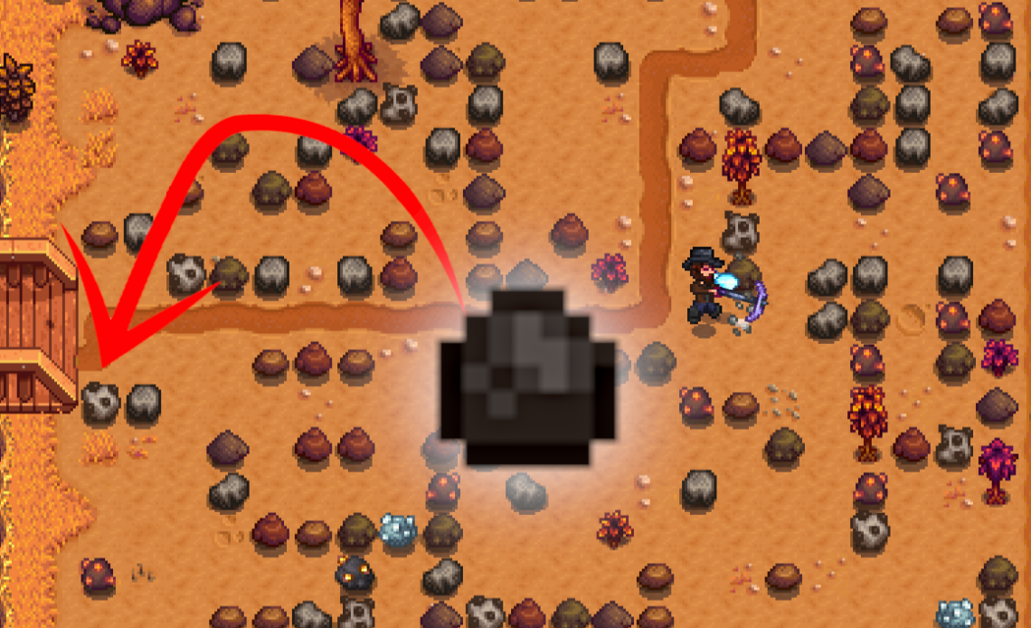 Coal found at the Quarry in Stardew Valley