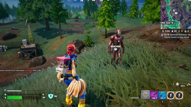 Emplacement d'Iron Man dans Fortnite