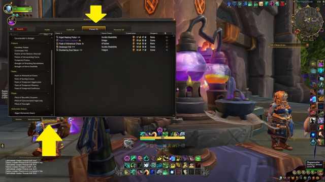 Commandes d'artisanat des mécènes dans WoW: The War Within