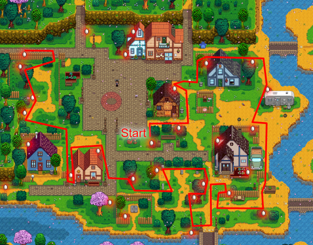 Le meilleur itinéraire pour la chasse aux œufs pendant les années paires dans Stardew Valley