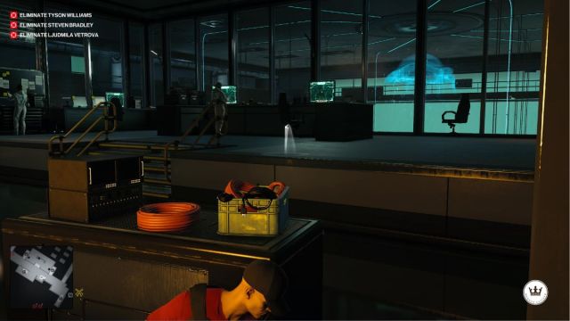 lancer une pièce dans le laboratoire de Haven Island Hitman World of Assassination