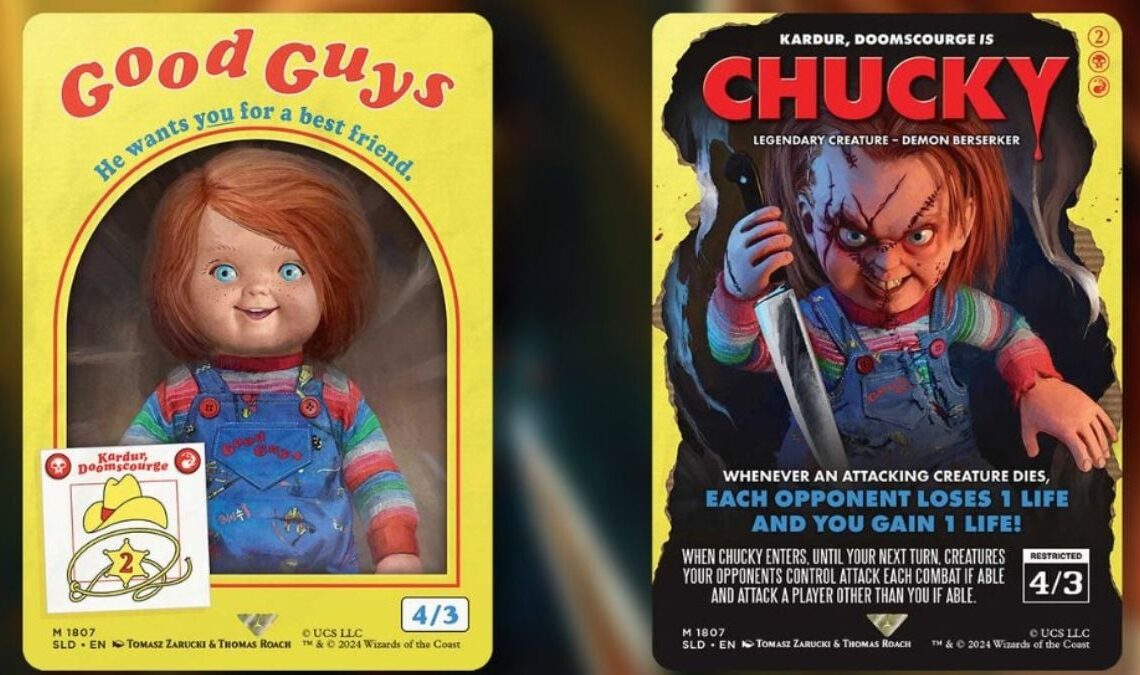 chucky secret lair cards magic the gathering