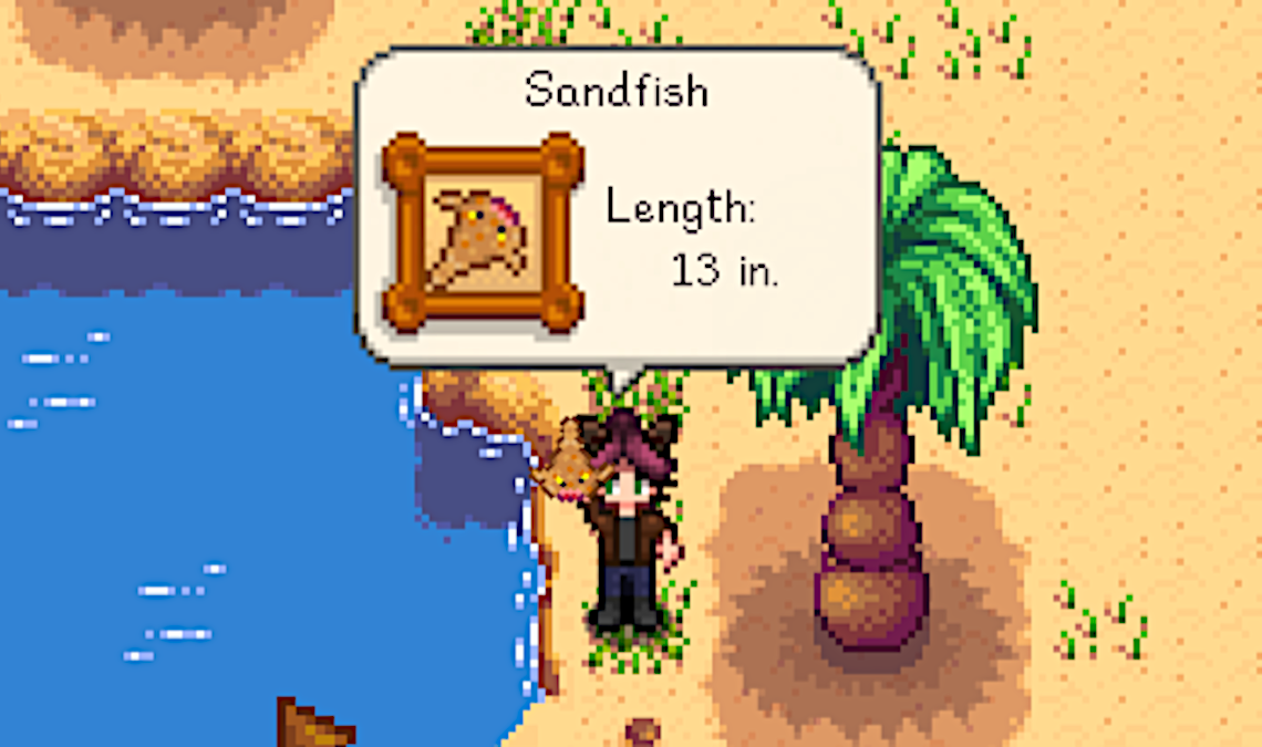 Sandfish in Stardew Valley