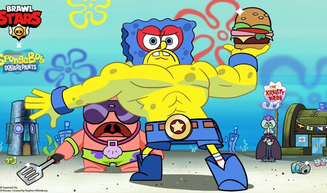 An image of several SpongeBob SquarePants characters in Brawl Stars.