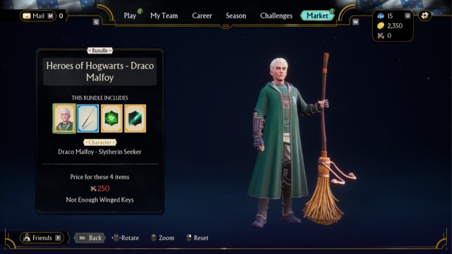 Draco Malfoy dans Harry Potter : Champions de Quidditch