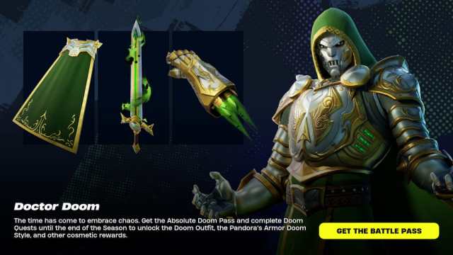 Récompenses de la quête Docteur Doom de Fortnite