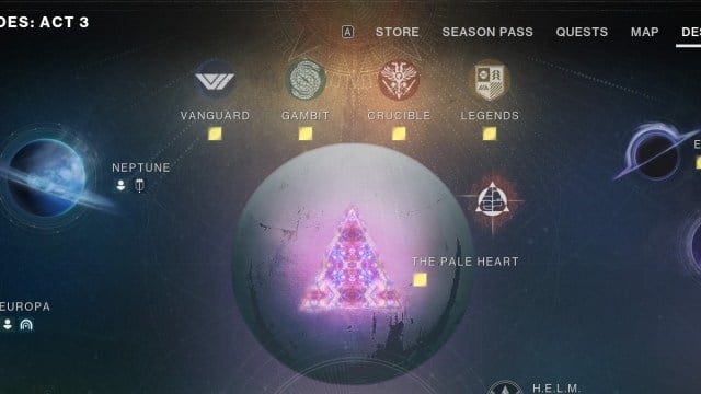 Activités rituelles de Destiny 2