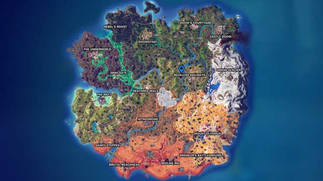 Emplacement de la carte des micro-mitrailleuses doubles de Gwenpool sur Fortnite