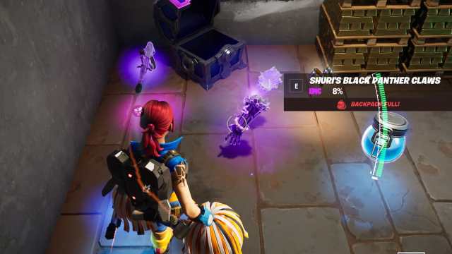 Les griffes de la panthère noire de Fortnite Shuri sur le sol