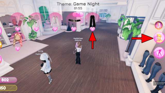 Roblox Dress to Impress supprimer le menu des vêtements