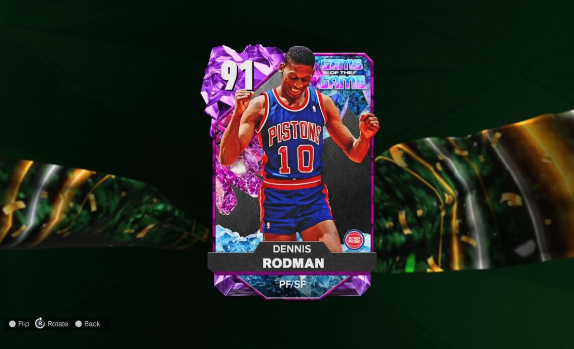 An image of Amethyst Gems of the Game option pack in NBA 2K25