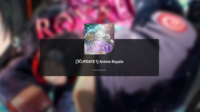 Une image de l'écran de préchargement de la mise à jour 1 d'Anime Royale.