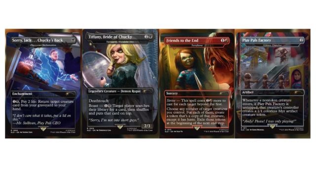 quatre cartes du repaire secret de Chucky