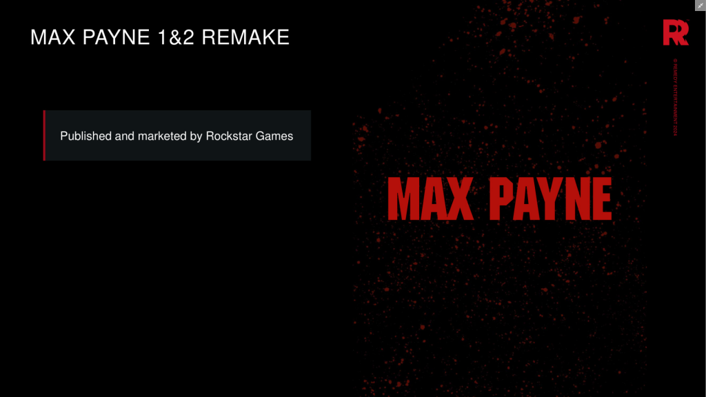 Rockstar Games paie la facture du développement et du marketing de Max Payne 1&2 Remake