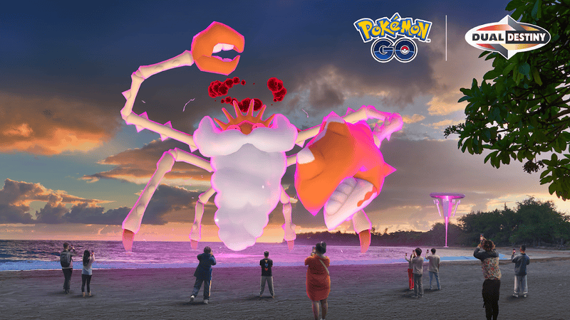 Pokémon Go : programme et bonus du jour de bataille Gigantamax Kingler Max