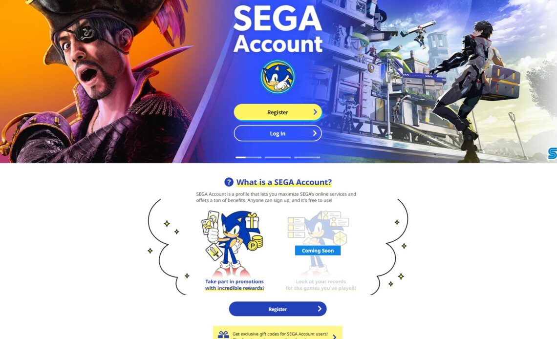 Sega présente les comptes Sega, disponibles sur plusieurs plateformes