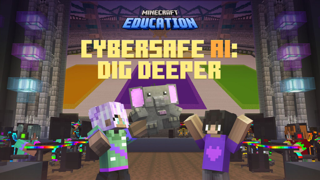 Microsoft lance l'IA Cybersafe: Dig plus profonde Minecraft Education DLC